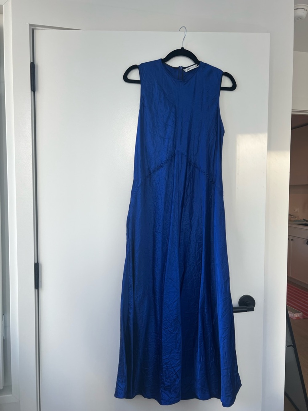 Zara Sleeveless Cobalt Blue Maxi Dress